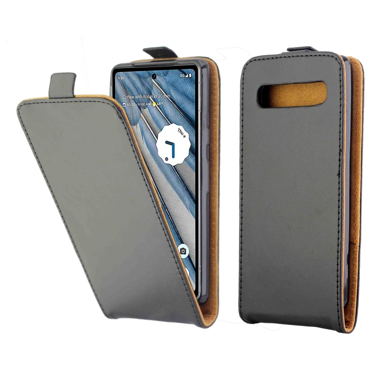 For Google Pixel 7A Vertical Flip Leather Phone Case with Card Slot(Black) - Google Cases by PMC Jewellery | Online Shopping South Africa | PMC Jewellery