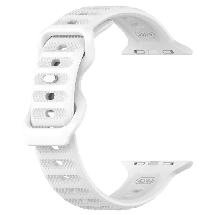 For Apple Watch Ultra 49mm Reverse Buckle Dot Texture Silicone Watch Band(White) - Watch Bands by PMC Jewellery | Online Shopping South Africa | PMC Jewellery