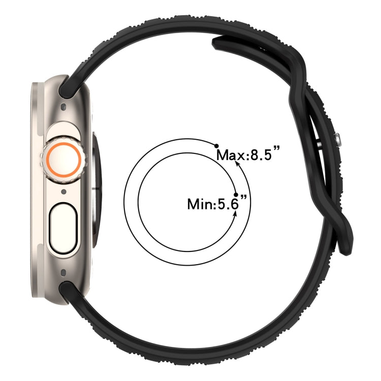 For Apple Watch SE 2022 44mm Reverse Buckle Dot Texture Silicone Watch Band(White) - Watch Bands by PMC TechLife | Online Shopping South Africa | PMC TechLife