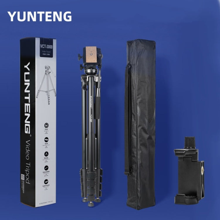 Yunteng VCT-3000 Professional Aluminum Tripod Camera Stand with Pan Head - Tripods by YUNTENG | Online Shopping South Africa | PMC Jewellery | Buy Now Pay Later Mobicred