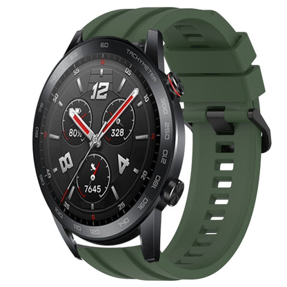 For Huawei Watch GT3 Pro 46mm Long & Short Sports Solid Color Silicone Watch Band Set(Dark Green) - Watch Bands by PMC Jewellery | Online Shopping South Africa | PMC Jewellery