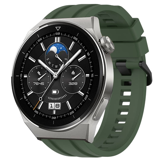 For Huawei Watch 3 Pro Long & Short Sports Solid Color Silicone Watch Band Set(Dark Green) - Watch Bands by PMC Jewellery | Online Shopping South Africa | PMC Jewellery