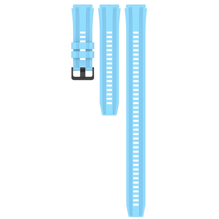 For Huawei Watch 3 Long & Short Sports Solid Color Silicone Watch Band Set(Sky Blue) - Watch Bands by PMC TechLife | Online Shopping South Africa | PMC TechLife
