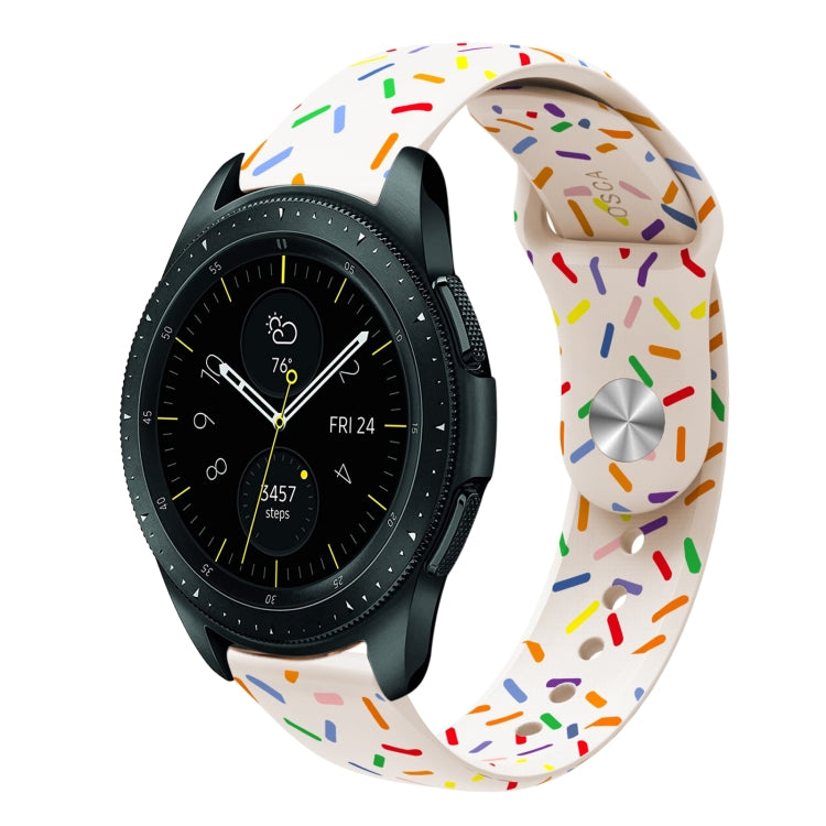 For Samsung Galaxy Watch Active 2 40mm / 44mm Sports Rainbow Dots Silicone Buckle Watch Band(Starlight Color) - Watch Bands by PMC Jewellery | Online Shopping South Africa | PMC Jewellery