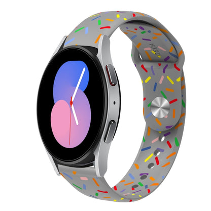 For Samsung Galaxy Watch 42mm Sports Rainbow Dots Silicone Buckle Watch Band(Gray) - Watch Bands by PMC Jewellery | Online Shopping South Africa | PMC Jewellery