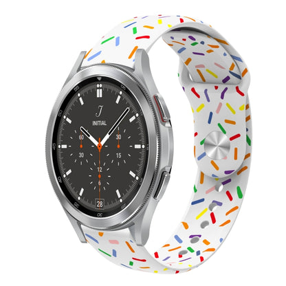 For Samsung Gear S2 Classic Sports Rainbow Dots Silicone Buckle Watch Band(White) - Watch Bands by PMC Jewellery | Online Shopping South Africa | PMC Jewellery