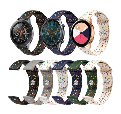 For Samsung Galaxy watch Active 40mm Sports Rainbow Dots Silicone Buckle Watch Band(Blue) - Watch Bands by PMC Jewellery | Online Shopping South Africa | PMC Jewellery