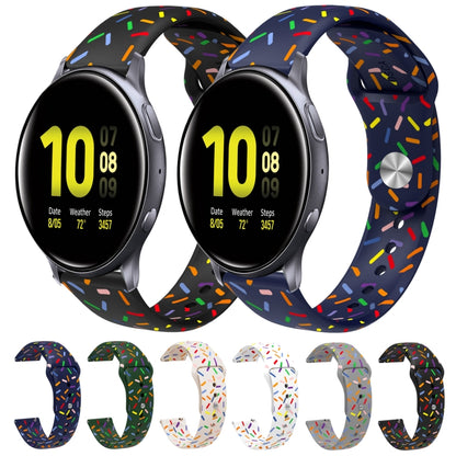 For Samsung Galaxy watch Active 40mm Sports Rainbow Dots Silicone Buckle Watch Band(Blue) - Watch Bands by PMC Jewellery | Online Shopping South Africa | PMC Jewellery