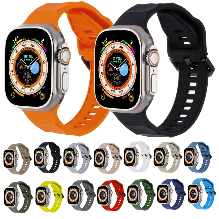 For Apple Watch 6 44mm Ripple Silicone Sports Watch Band(Orange) - Watch Bands by PMC Jewellery | Online Shopping South Africa | PMC Jewellery