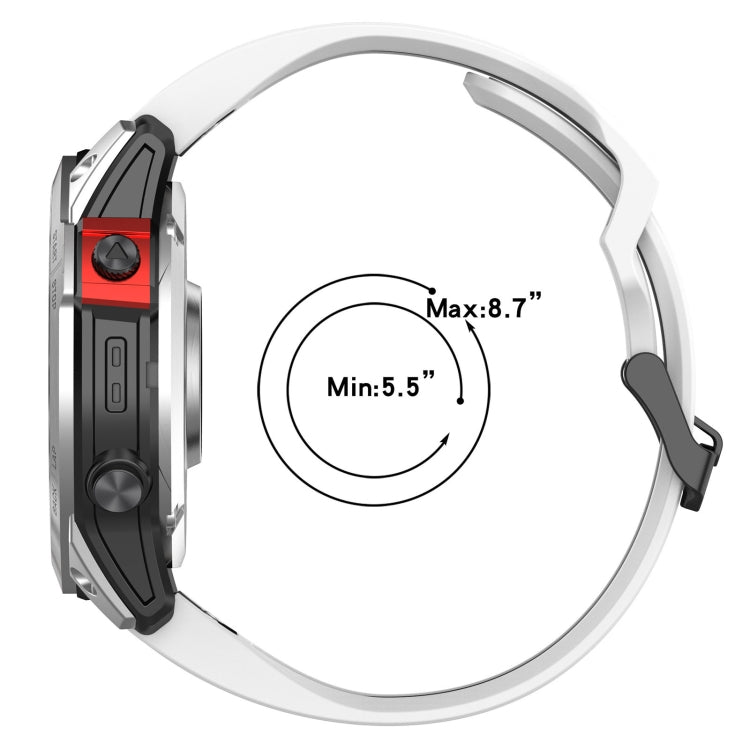 For Garmin Forerunner 945 22mm Two-Color Reverse Buckle Silicone Watch Band(Blue+White) - Watch Bands by PMC TechLife | Online Shopping South Africa | PMC TechLife