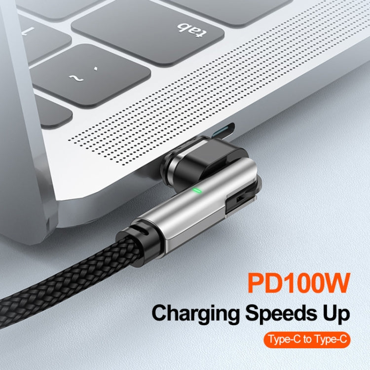 ENKAY 2 in 1 PD 100W / 27W 180 Degrees Rotation Magnetic Type-C / 8 Pin Fast Charging Data Cable with LED Light, Length:2m - Charging Cable & Head by ENKAY | Online Shopping South Africa | PMC Jewellery | Buy Now Pay Later Mobicred