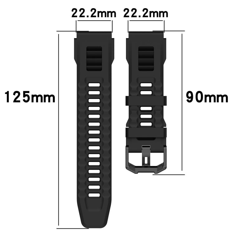 For Amazfit T-Rex Ultra Silicone Sports Watch Band(Grey) - Watch Bands by PMC Jewellery | Online Shopping South Africa | PMC Jewellery