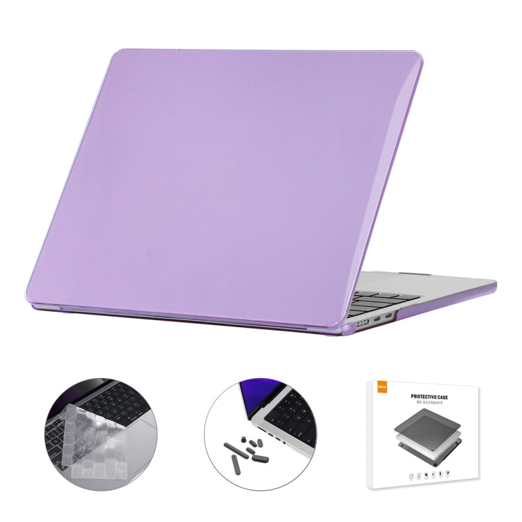 For MacBook Air 15.3 A2941 ENKAY EU Version 3 in 1 Crystal Protective Case with TPU Keyboard Film & Anti-dust Plugs(Light Purple) - MacBook Air Cases by ENKAY | Online Shopping South Africa | PMC Jewellery