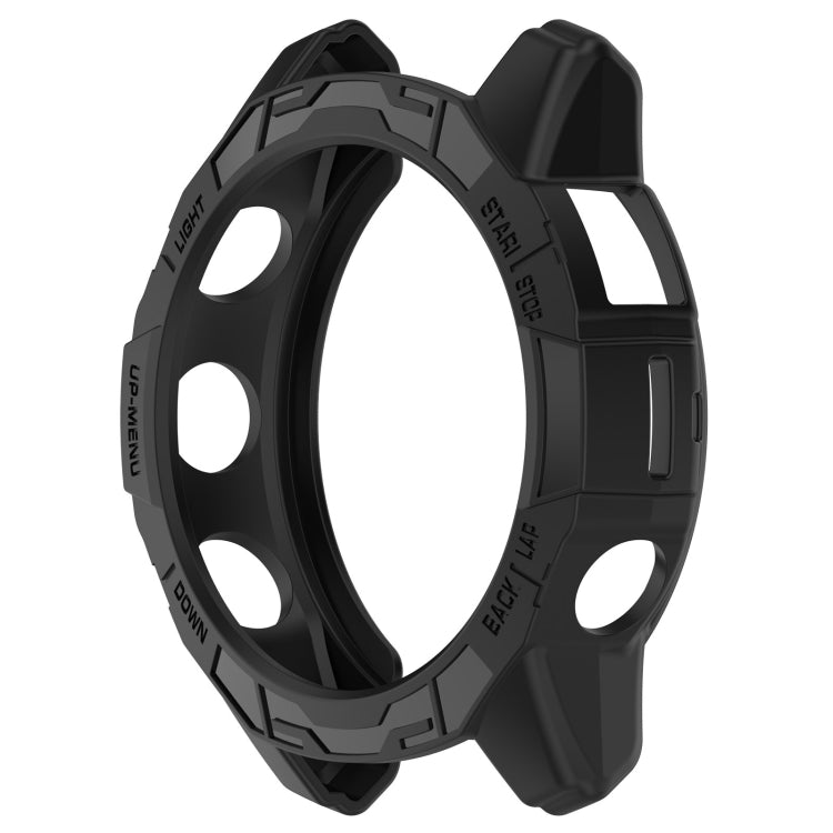 For Garmin Epix Pro 51mm / Fenix 7X / 7X Pro Armored TPU Half Wrapped Watch Protective Case(Black) - Watch Cases by PMC Jewellery | Online Shopping South Africa | PMC Jewellery | Buy Now Pay Later Mobicred