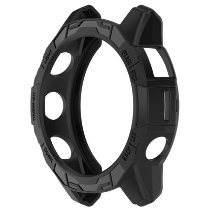 For Garmin Epix Pro 51mm / Fenix 7X / 7X Pro Armored TPU Half Wrapped Watch Protective Case(Black) - Watch Cases by PMC Jewellery | Online Shopping South Africa | PMC Jewellery | Buy Now Pay Later Mobicred