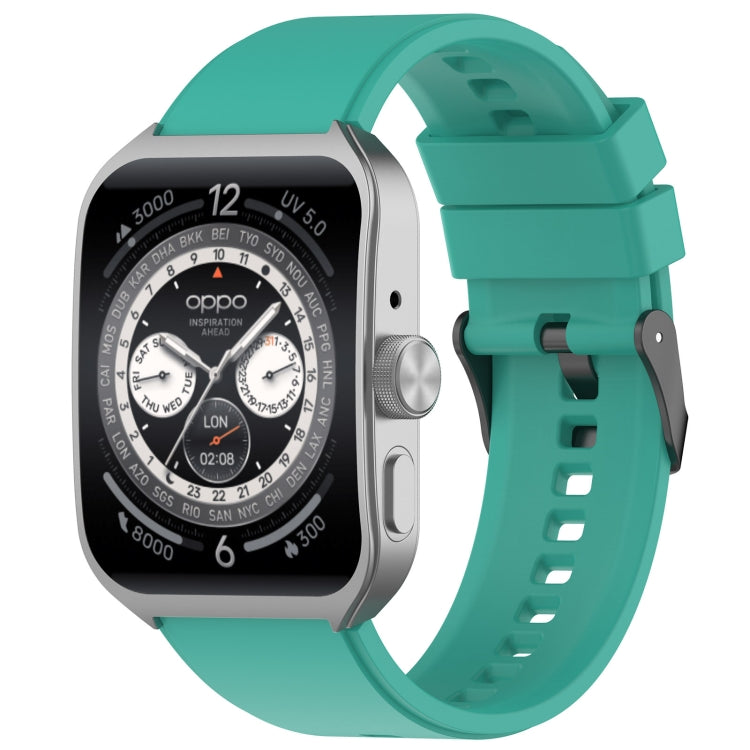 For OPPO Watch 4 Pro 22mm Solid Color Silicone Watch Band(Teal) -  by PMC TechLife | Online Shopping South Africa | PMC TechLife