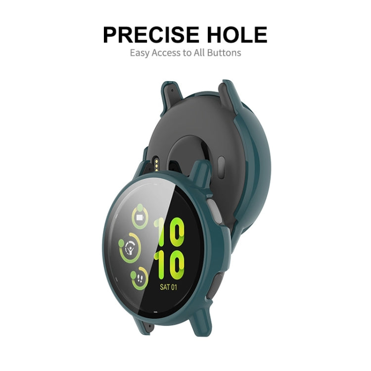 For Garmin Active 5 ENKAY Hat-Prince Full Coverage PC + Tempered Glass Film Integrated Watch Case(Black) - Watch Cases by ENKAY | Online Shopping South Africa | PMC Jewellery