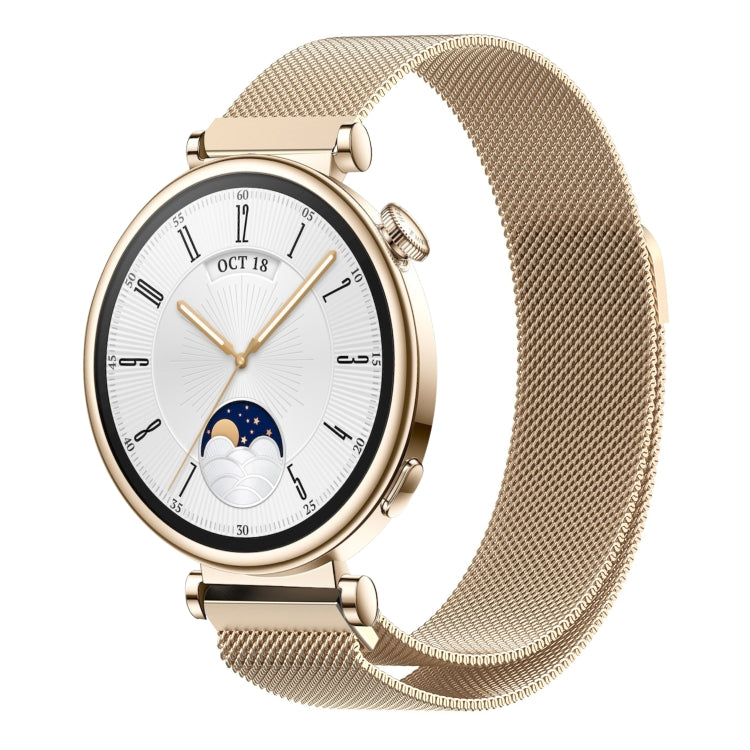For Huawei Watch GT4 41mm Milan Magnetic Steel Mesh Watch Band(Champagne) - Watch Bands by PMC TechLife | Online Shopping South Africa | PMC TechLife | Buy Now Pay Later Mobicred