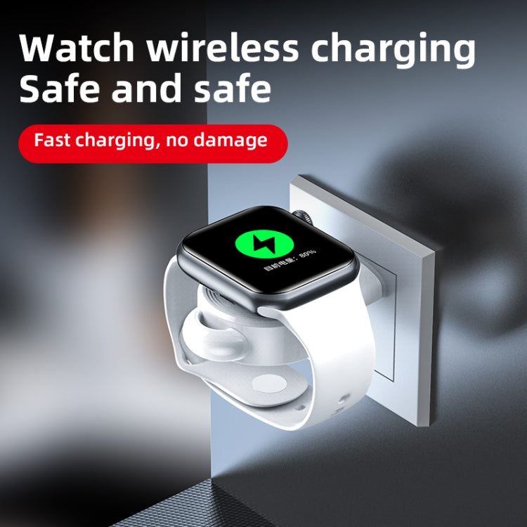 For Apple Watch Aluminum USB Watch Wireless Charger(Black) - Charger / Holder by PMC TechLife | Online Shopping South Africa | PMC TechLife