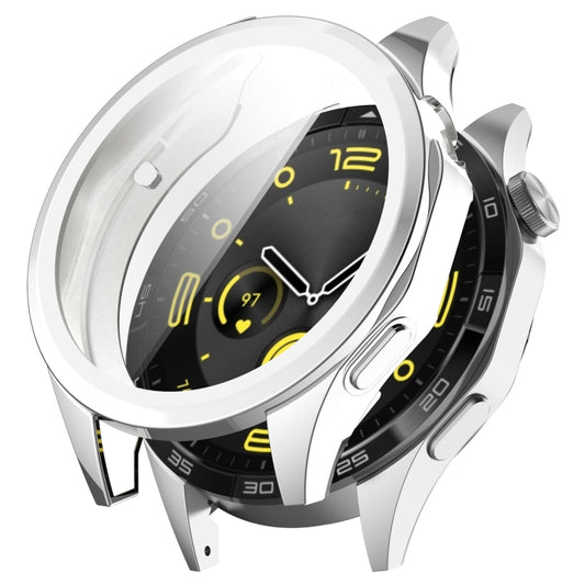 For Huawei Watch GT4 46mm Full Coverage TPU Electroplated Watch Protective Case(Silver) - Watch Cases by PMC Jewellery | Online Shopping South Africa | PMC Jewellery