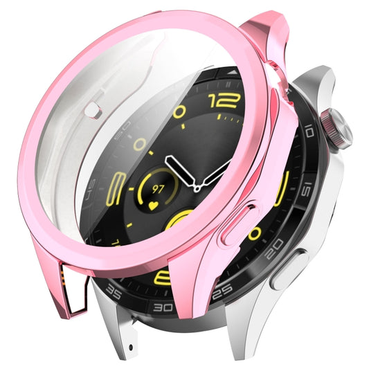 For Huawei Watch GT4 46mm Full Coverage TPU Electroplated Watch Protective Case(Pink) - Watch Cases by PMC Jewellery | Online Shopping South Africa | PMC Jewellery