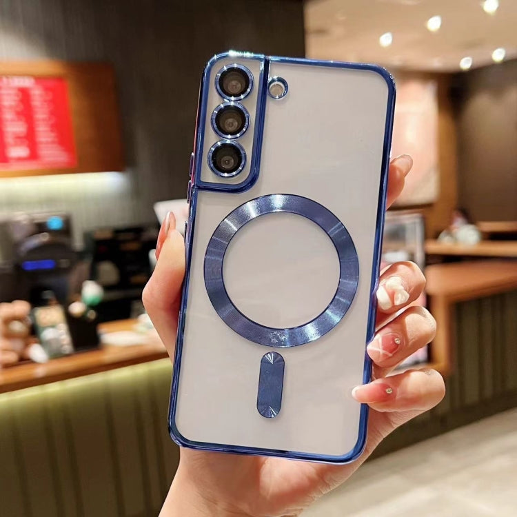For Samsung Galaxy S21+ 5G MagSafe Electroplating TPU Phone Case(Blue) - Galaxy S21+ 5G Cases by PMC TechLife | Online Shopping South Africa | PMC TechLife