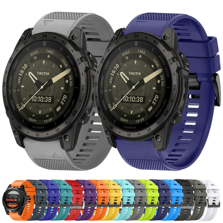 Compatible with Garmin Tactix 7 26mm Quick Release Silicone Watch Band(Orange) - Watch Bands by PMC TechLife | Online Shopping South Africa | PMC TechLife | Buy Now Pay Later Mobicred