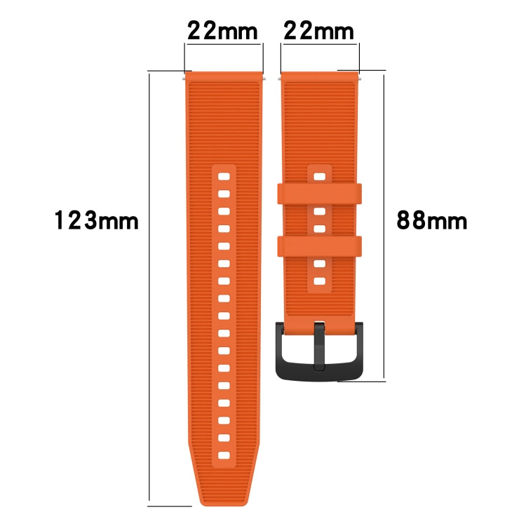 For Huawei Watch GT Runner 22mm Textured Silicone Solid Color Watch Band(Red) - Watch Bands by PMC TechLife | Online Shopping South Africa | PMC TechLife
