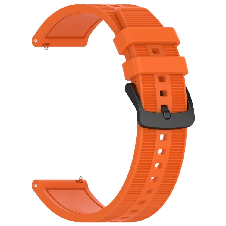 For Garmin Vivoactive 4 22mm Textured Silicone Solid Color Watch Band(Orange) - Watch Bands by PMC TechLife | Online Shopping South Africa | PMC TechLife