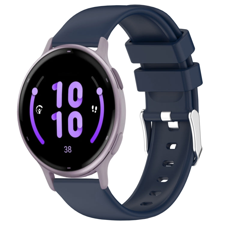Compatible with Garmin Vivoactive 5 20mm Smooth Solid Color Silicone Watch Band(Midnight Blue) - free shipping - PMC TechLife - Order now!