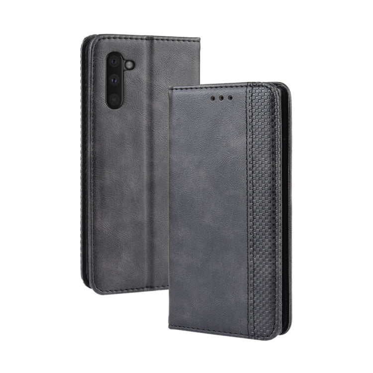 Magnetic Buckle Retro Crazy Horse Texture Horizontal Flip Leather Case for Galaxy Note 10 , with Holder & Card Slots & Photo Frame(Black) - Galaxy Phone Cases by PMC Jewellery | Online Shopping South Africa | PMC Jewellery