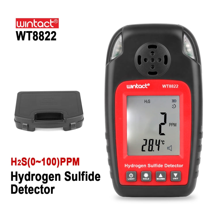 WINTACT WT8822 Hydrogen Sulfide Detector Independent H2S Gas Sensor Warning-up High Sensitive Poisoning Alarm Detector - Gas Monitor by Wintact | Online Shopping South Africa | PMC Jewellery | Buy Now Pay Later Mobicred