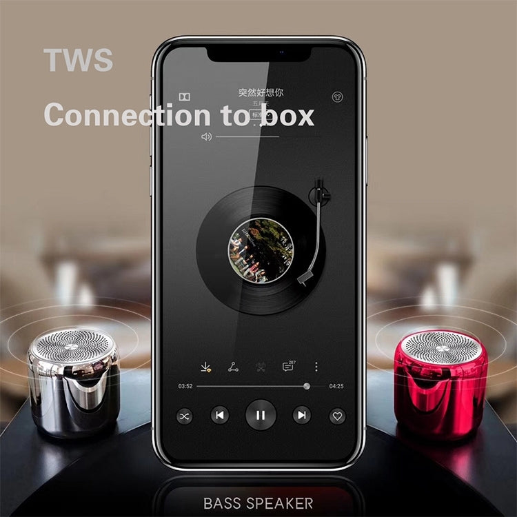 M1 Mini Bluetooth Subwoofer Speaker Portable Aluminium Alloy Wireless TWS Bluetooth, Support Handfree Call(Ceramic Black) - Mini Speaker by PMC Jewellery | Online Shopping South Africa | PMC Jewellery