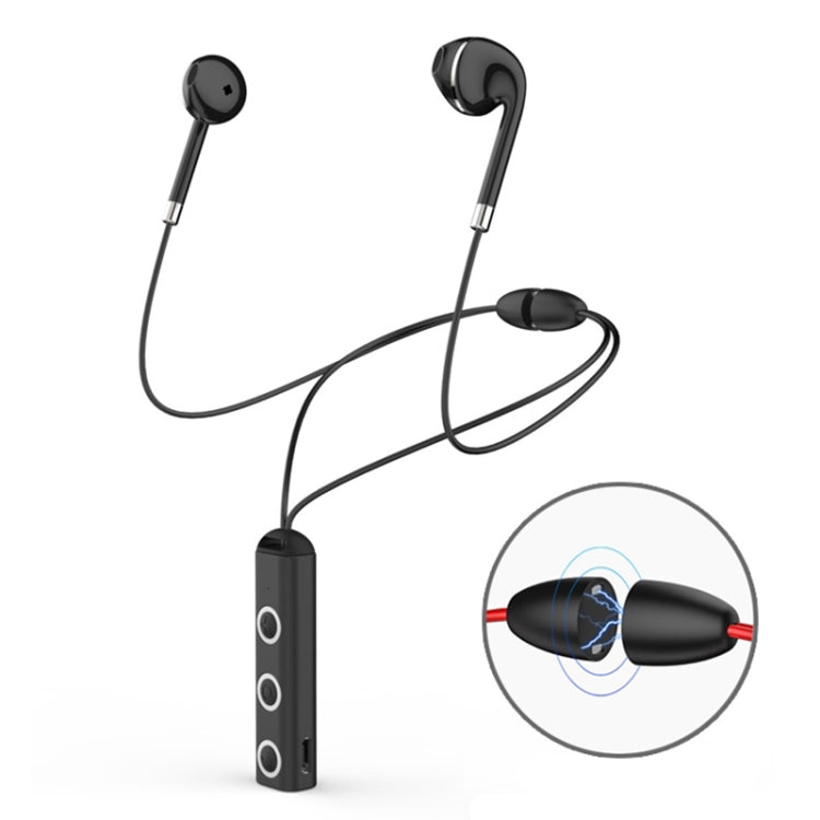 BT313 Magnetic Earbuds Sport Wireless Headphone Handsfree bluetooth HD Stereo Bass Headsets with Mic(Black) - Sport Earphone by PMC Jewellery | Online Shopping South Africa | PMC Jewellery