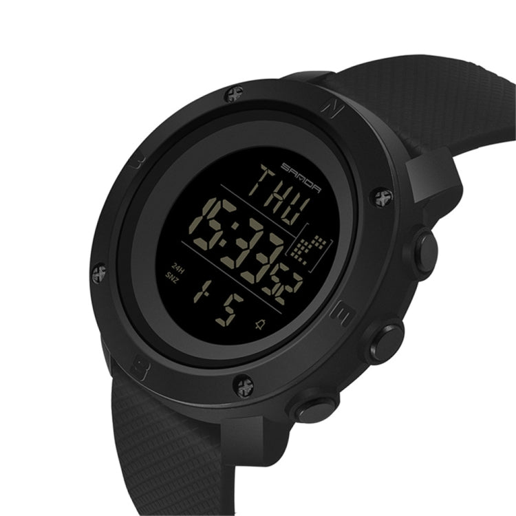 SANDA 361 Fashionable Night Light Sports Children Electronic Watch Multi Functional Personality Night Light Men Waterproof Watch(Black) - Silicone Strap Watches by SANDA | Online Shopping South Africa | PMC Jewellery | Buy Now Pay Later Mobicred