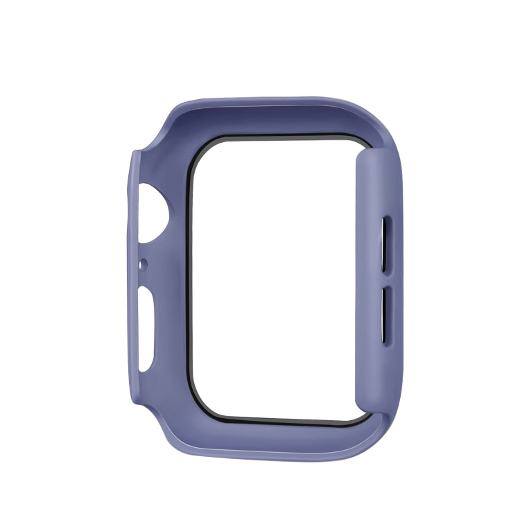 ENKAY Hat-prince Full Coverage PC Case + Tempered Glass Protector for Apple Watch Series 5 / 4 44mm(Blue) - Watch Cases by ENKAY | Online Shopping South Africa | PMC Jewellery | Buy Now Pay Later Mobicred