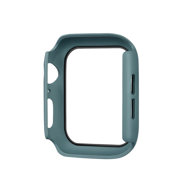 ENKAY Hat-prince Full Coverage PC Case + Tempered Glass Protector for Apple Watch Series 5 / 4 44mm(Green) - Watch Cases by ENKAY | Online Shopping South Africa | PMC Jewellery | Buy Now Pay Later Mobicred