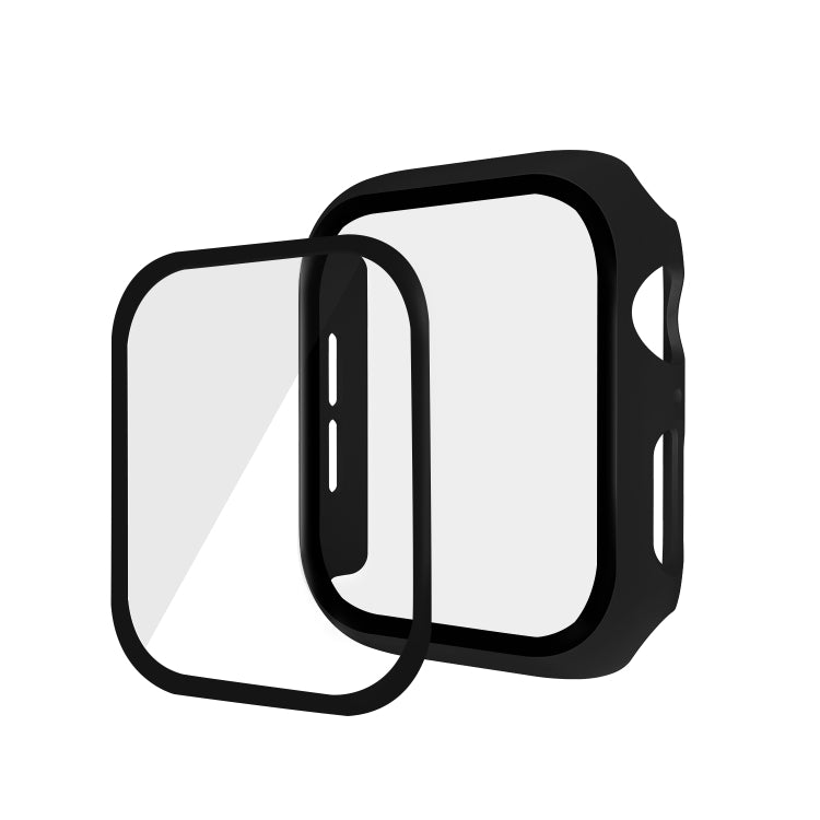 ENKAY Hat-prince Full Coverage PC Case + Tempered Glass Protector for Apple Watch Series 5 / 4 40mm(Black) - Watch Cases by ENKAY | Online Shopping South Africa | PMC TechLife | Buy Now Pay Later Mobicred