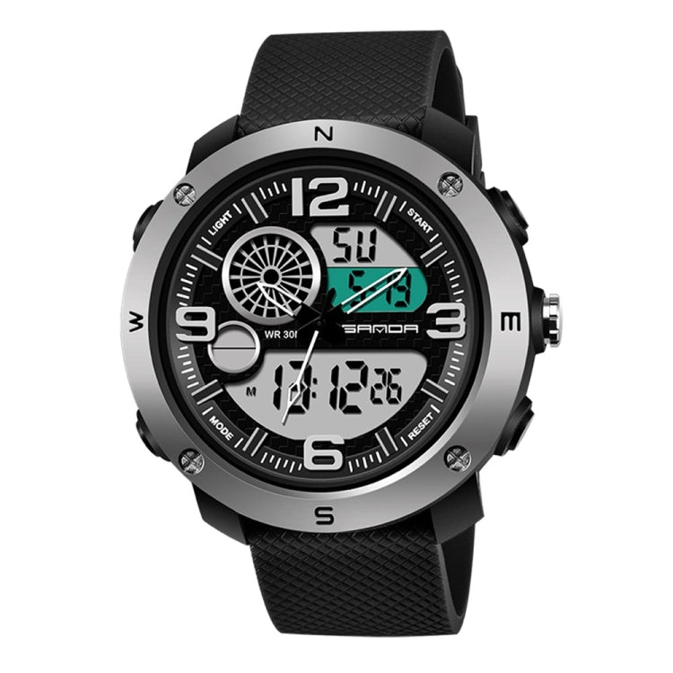 SANDA 762 Watch Men Watch Students Men Watch Fashion Trend Youth Waterproof Night light Sports Men(Silvery) - Sport Watches by SANDA | Online Shopping South Africa | PMC Jewellery | Buy Now Pay Later Mobicred