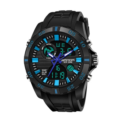 SANDA 791 Watch Genuine Fashion Sports Multifunction Electronic Watch Popular Men luminous Wrist Watch(Blue) - Sport Watches by SANDA | Online Shopping South Africa | PMC Jewellery | Buy Now Pay Later Mobicred