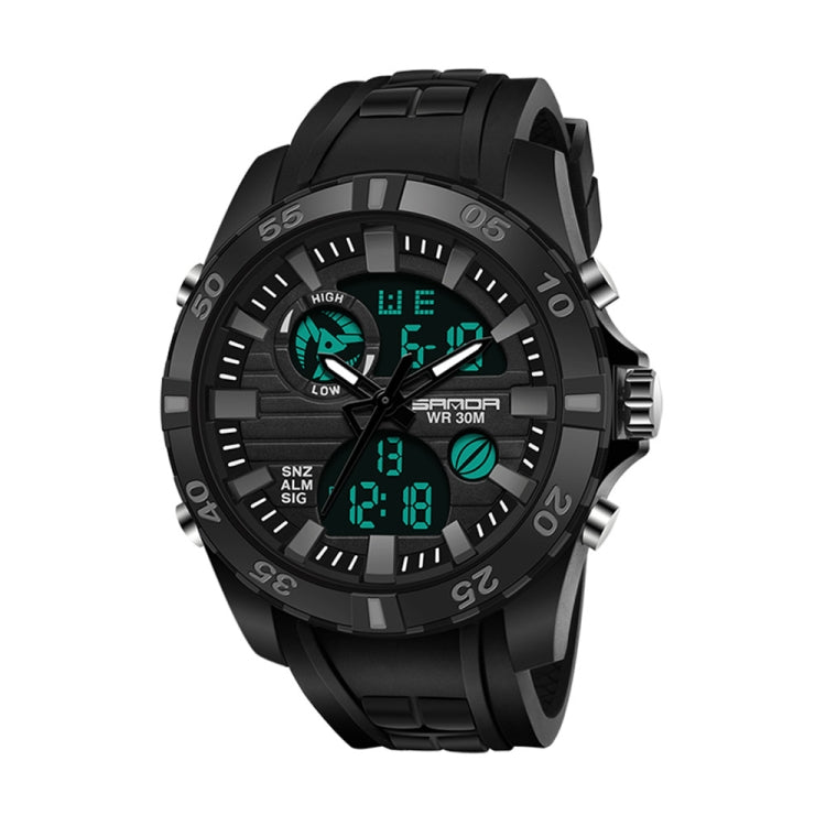 SANDA 791 Watch Genuine Fashion Sports Multifunction Electronic Watch Popular Men luminous Wrist Watch(Black) - Sport Watches by SANDA | Online Shopping South Africa | PMC Jewellery | Buy Now Pay Later Mobicred