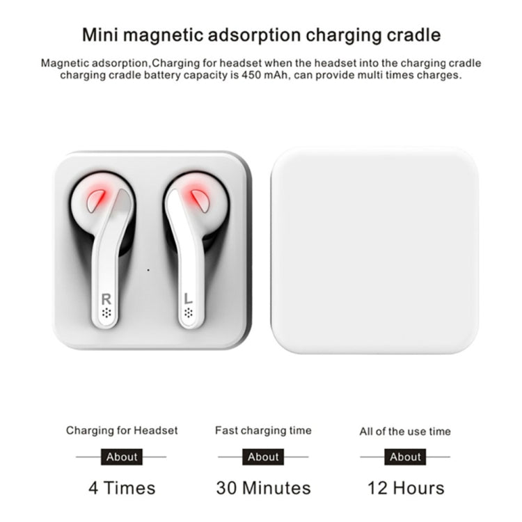 T88 Mini Touch Control Hifi Wireless Bluetooth Earphones TWS Wireless Earbuds with Charger Box(White) - TWS Earphone by PMC TechLife | Online Shopping South Africa | PMC TechLife