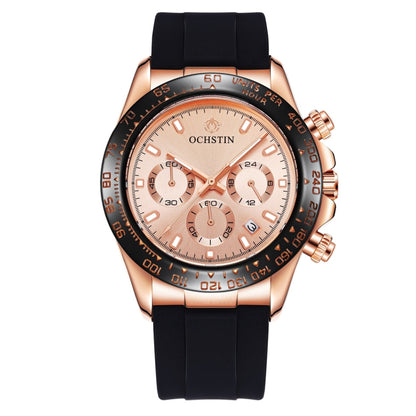 OCHSTIN 6103 Multi Function Quartz Watch Silicone Watch Band Sports Luminous Waterproof Watch(Rose  Gold) - Sport Watches by OCHSTIN | Online Shopping South Africa | PMC Jewellery | Buy Now Pay Later Mobicred