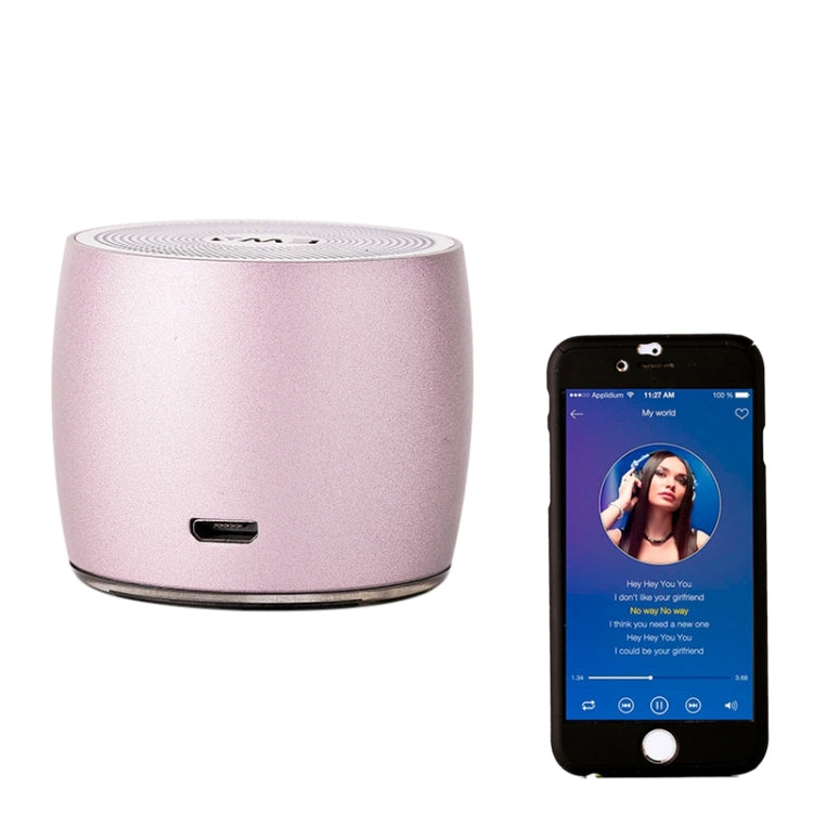 EWA A103 Portable Bluetooth Speaker Wireless Heavy Bass Bomm Box Subwoofer Phone Call Surround Sound Bluetooth Shower Speaker(Rose Gold) - Mini Speaker by EWA | Online Shopping South Africa | PMC Jewellery | Buy Now Pay Later Mobicred