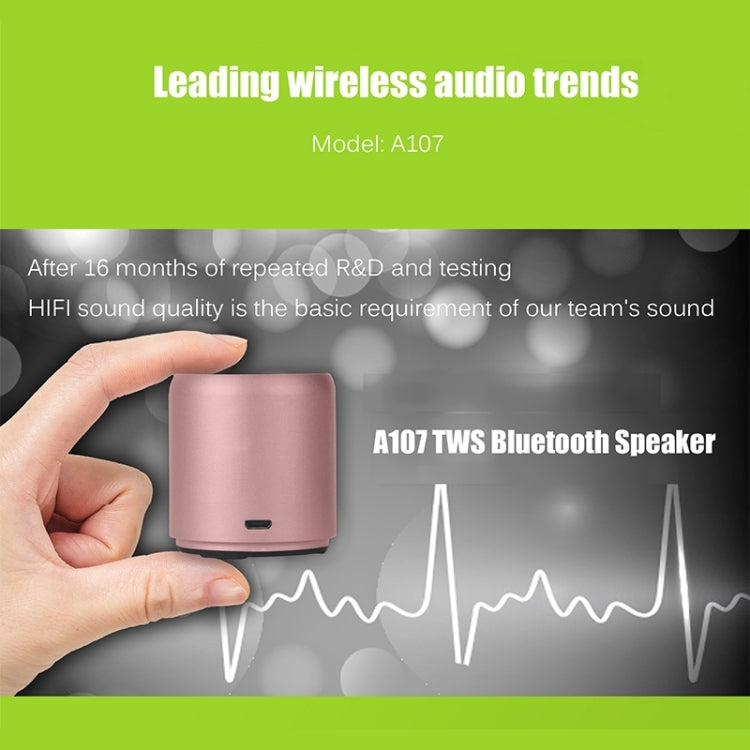 EWA A107 TWS Portable Super Mini Subwoofer Waterproof Bluetooth Speaker(Black) - Mini Speaker by EWA | Online Shopping South Africa | PMC Jewellery | Buy Now Pay Later Mobicred