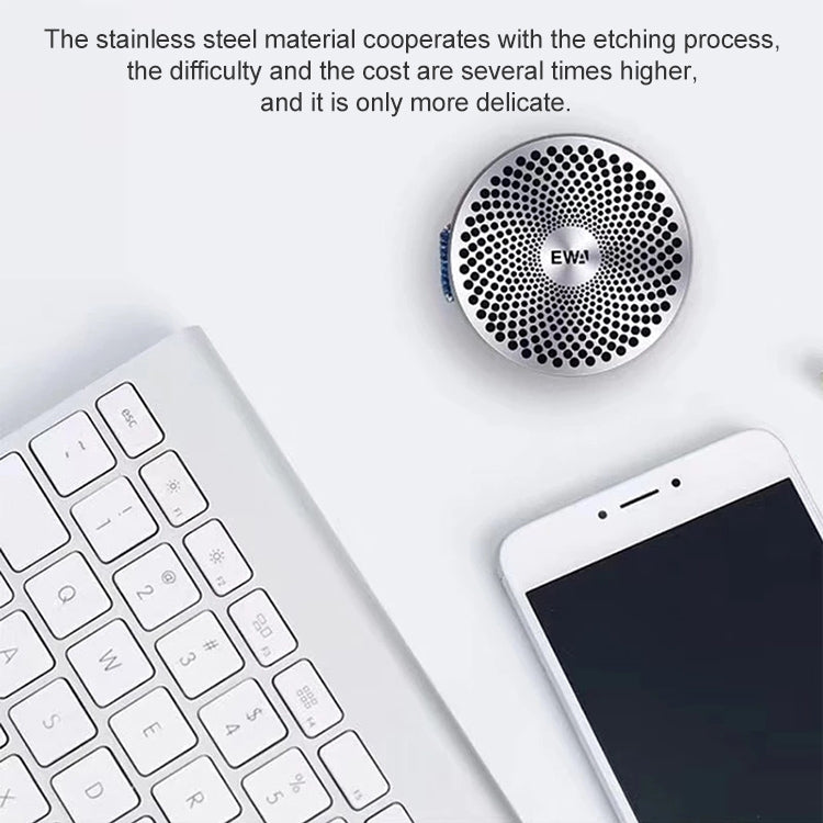 EWA A113 Portable Super Mini Bluetooth Speaker Wireless Bass Subwoofer Boom Box Speakers(Silver) - Mini Speaker by EWA | Online Shopping South Africa | PMC Jewellery | Buy Now Pay Later Mobicred