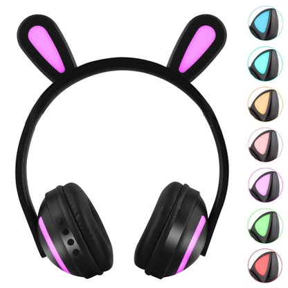 ZW19 LED 7 Colors light Bluetooth Stereo Wireless Headphones Cat Ear Flashing Glowing  Gaming Headset Earphone(Rabbit Girl) - Headset & Headphone by PMC Jewellery | Online Shopping South Africa | PMC Jewellery