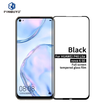 For Huawei P40 Lite / nova 6 SE PINWUYO 9H 2.5D Full Screen Tempered Glass Film(Black) - Huawei Tempered Glass by PINWUYO | Online Shopping South Africa | PMC Jewellery | Buy Now Pay Later Mobicred