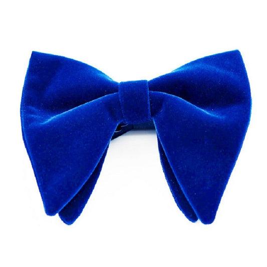 Men Velvet Double-layer Big Bow-knot Bow Tie Clothing Accessories(Royal Blue) - Tie clip by PMC Jewellery | Online Shopping South Africa | PMC Jewellery