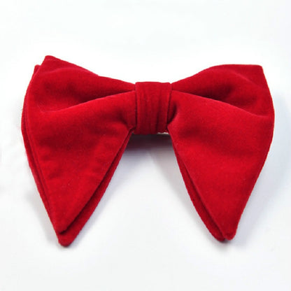 Men Velvet Double-layer Big Bow-knot Bow Tie Clothing Accessories(Red) - Tie clip by PMC Jewellery | Online Shopping South Africa | PMC Jewellery